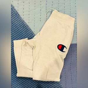 Champion Light Tan Joggers with Logo